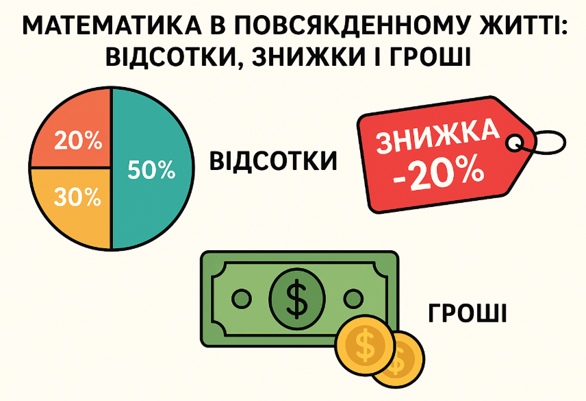 «Математика в повсякденному житті: Відсотки, знижки і гроші» by Yaroslava - Ourboox.com